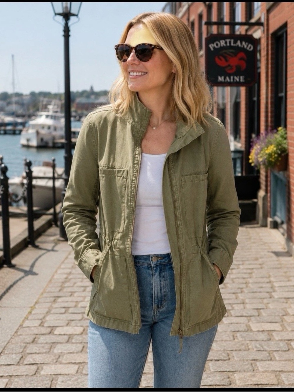 J Crew Olive Green Utility Jacket size Medium